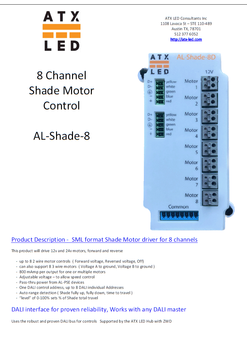 AL-Shade-8 Data Sheet